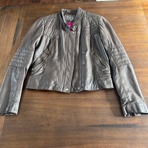 Cole Haan Women’s Leather Moto Jacket
